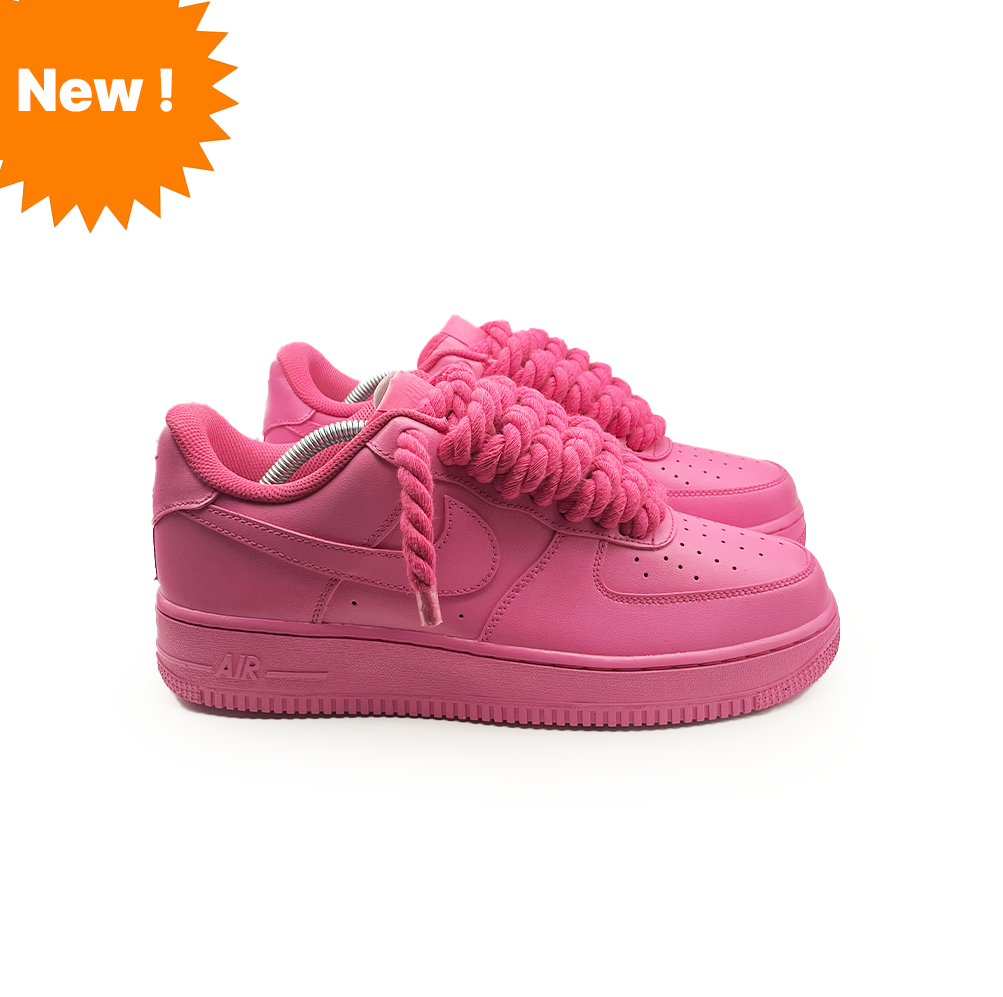 Nike Air Force 1 personnalisée « Rope Laces » Neon Fever