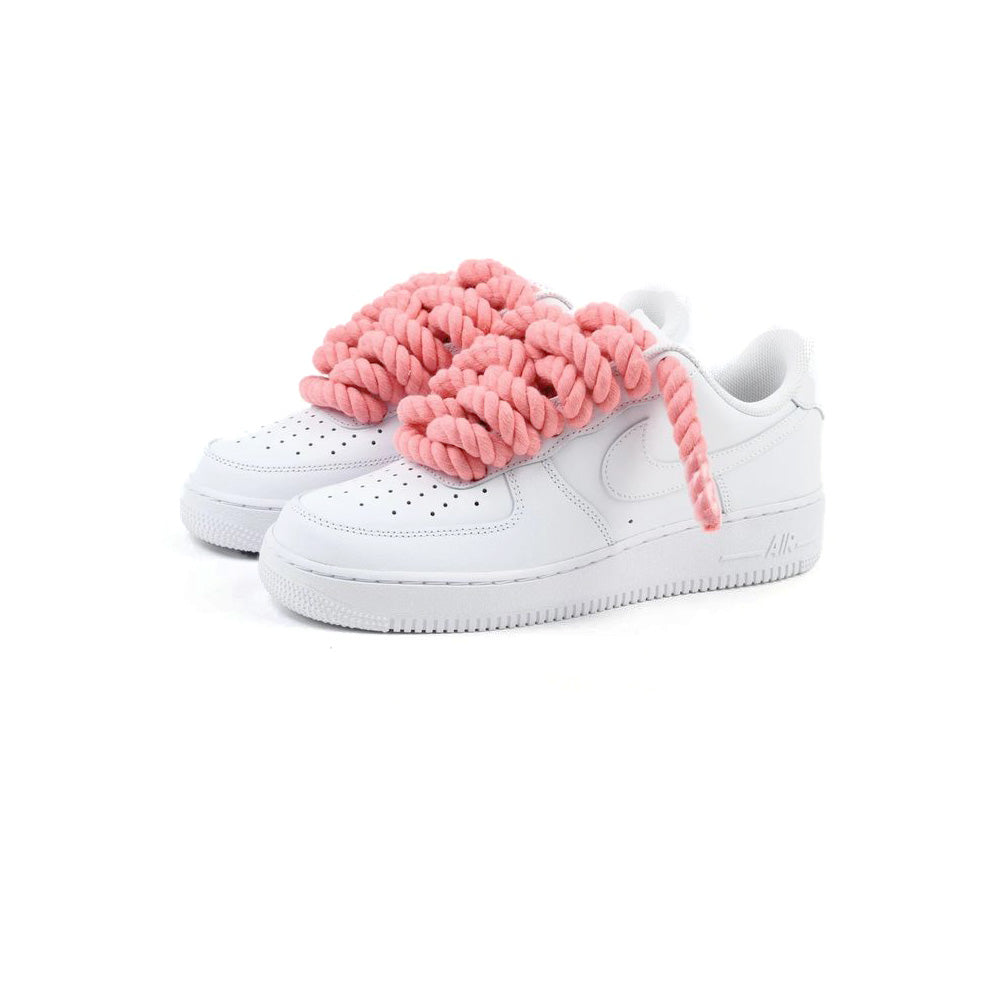 Nike Air Force 1 personnalisée « Rope Laces » Rose -