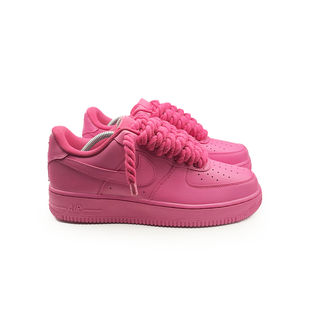 Nike Air Force 1 personnalisée « Rope Laces » Neon Fever